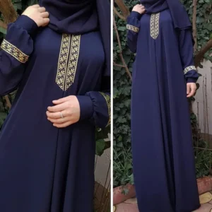 Muslim Woman Abaya Islamic Clothing Abaya Dubai Turkish Indoneisa Islam National Style Print Loose Long Skirt Woman Casual Abaya