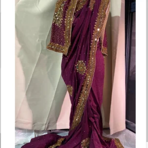 India Sari Nepal Thailand 6-meter Sari costume dress live broadcast featuring Sri Lanka's Grand Sari Lengha