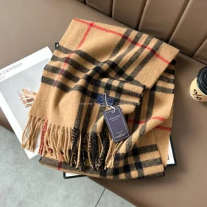 2025autumn andwinter classic checkered printed fashionable scarf style for couples, Australian imitation wool texture warm scarf