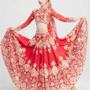 Sequin Embroidery Indian Sari Luxury Women Dress Saree Red Wedding Suit Tops Skirt Veil Pants Salwar Kameez