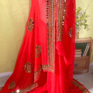 Indian Sari Women Nepal Saree Sequin 6 Meter Vintage